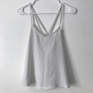 White flowy tank top